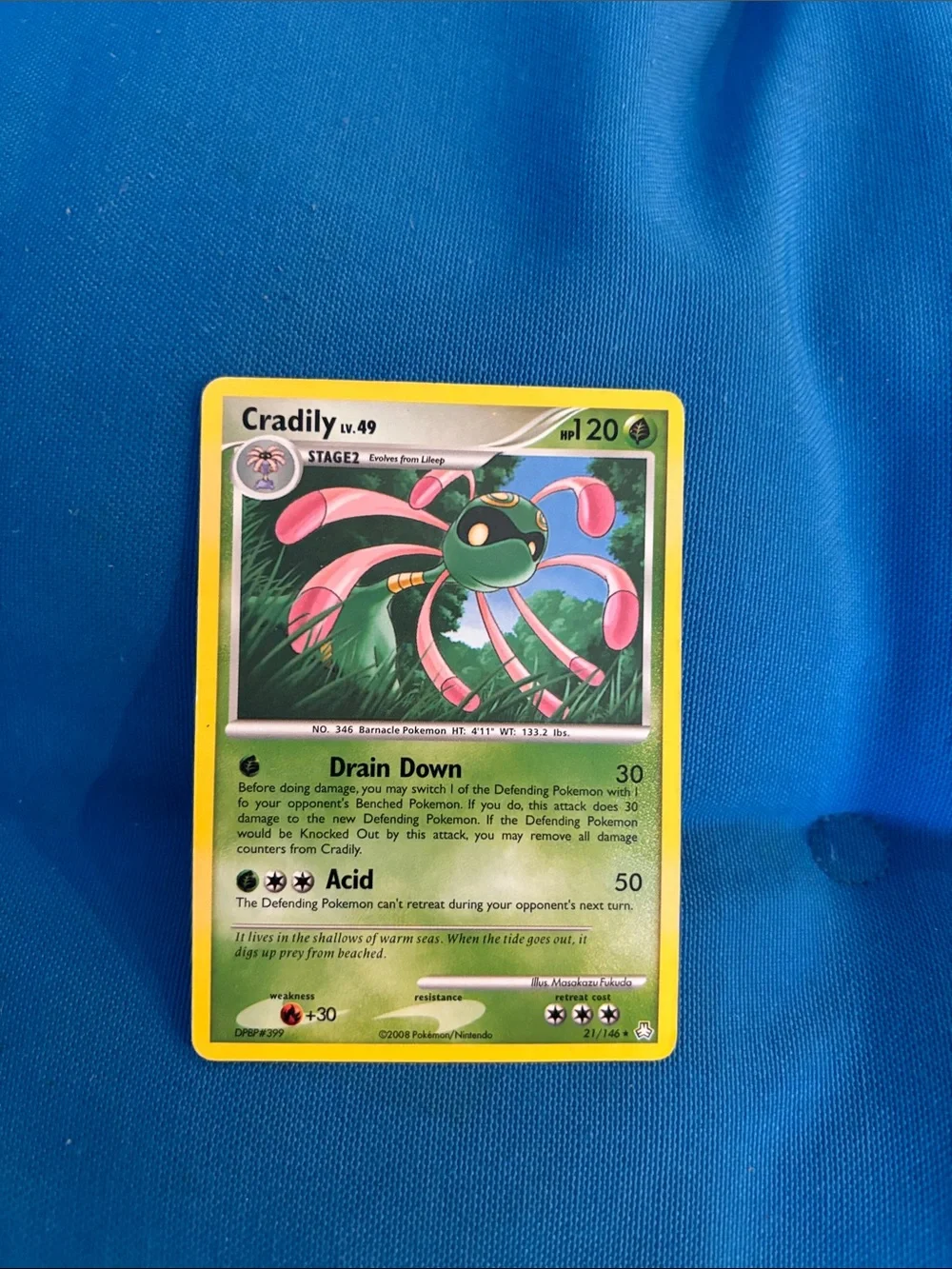 Pokémon Cards Cradily HP 120 2008 NWOTS Grass Type Monster
